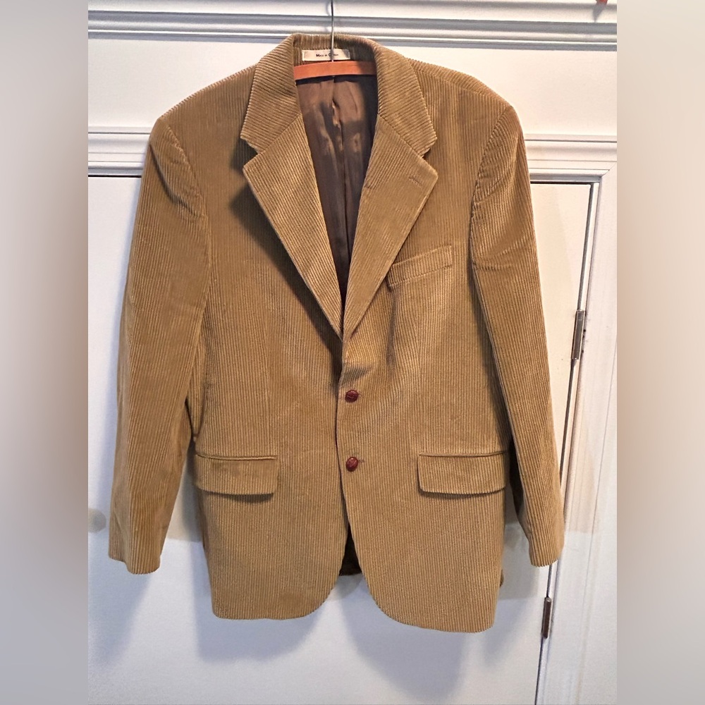 Chaps Ralph Lauren Tan Corduroy Sport Coat Blazer Jacket 42 - Picture 10 of 11